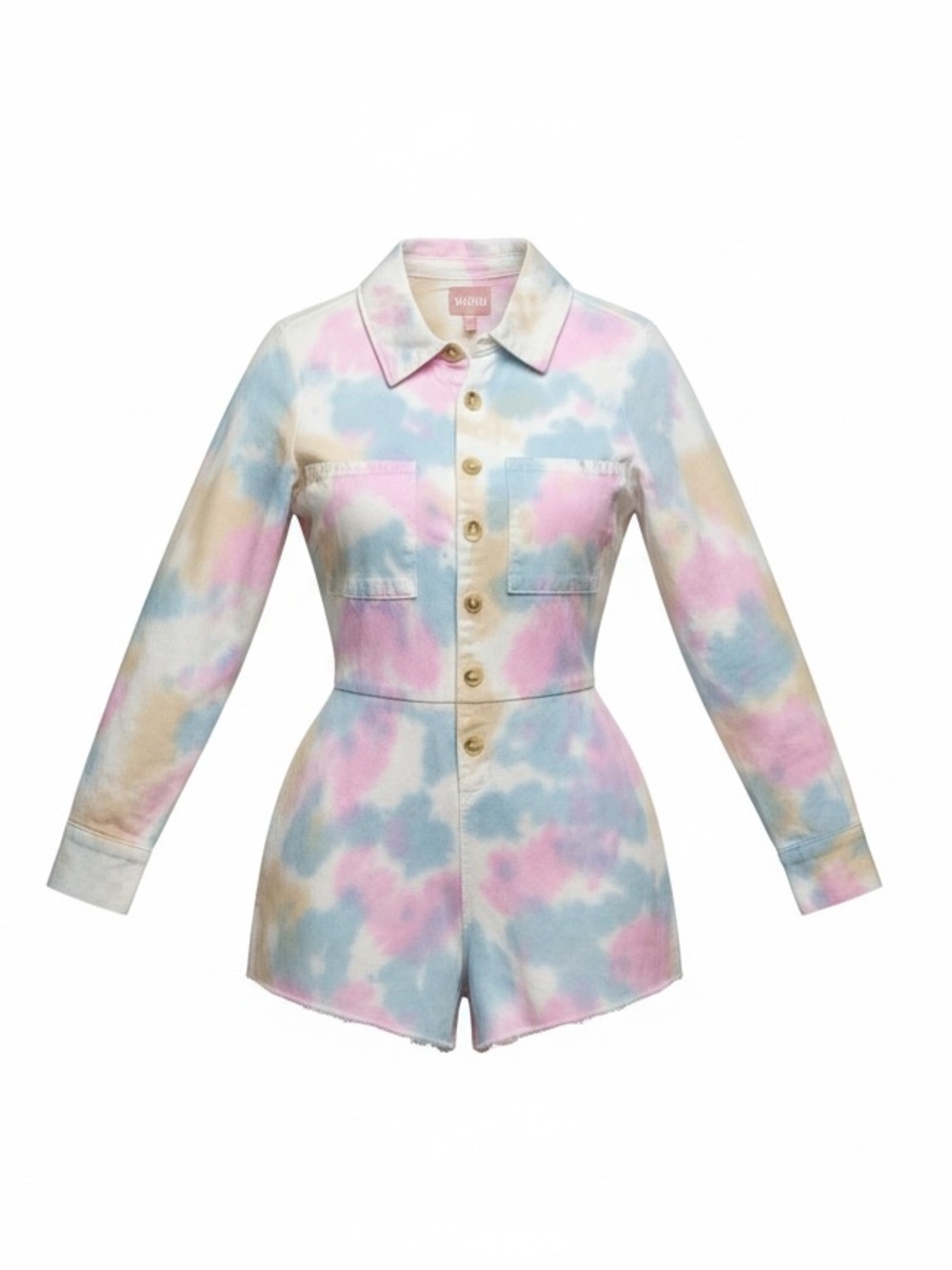 Show Me Your Mumu Denim Shorts Jumpsuit Romper Small NWOT